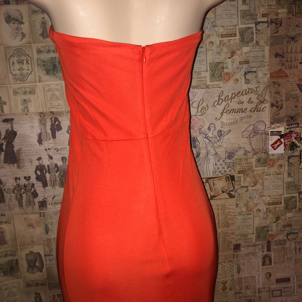 Badgley Mischka Belle Orange Sleeveless Maxi Dress - Picture 4 of 8